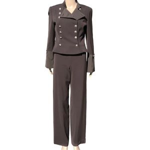 Giorgio Armani, double breasted brown pantsuit size 6 It 40